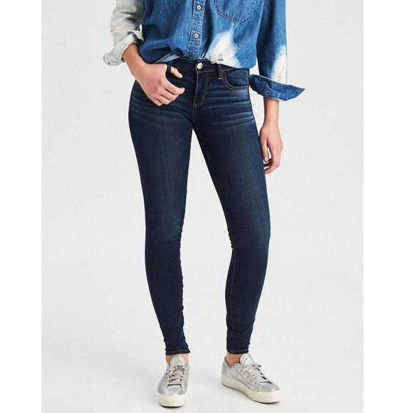 American Eagle Outfitters Denim - American Eagle Women Blue Denim X4 Jegging - Short